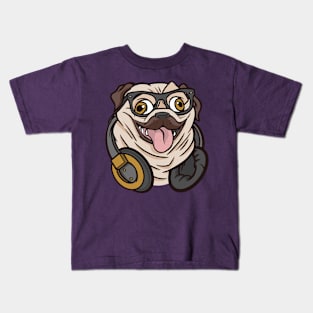 Hipster Pug Kids T-Shirt
